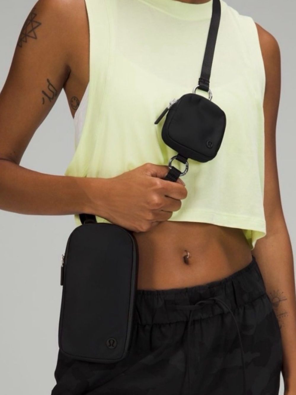 lululemon athletica Black Double Pouch Crossbody Set